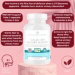 Fem Active Urinary Support X 60 Capsules - Advanced Blend of D Mannose - UTI, Cystitis, BV, Water Infection/Pain releif - 10 Day Immediate Action Course - Women Urinary Tract and Bladder Health - Image 4