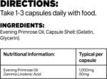 Woods Supplements - Evening Primrose Oil 1000mg 90x Capsules. Pure Cold Pressed High Strength 90mg GLA Omega 6 Fatty Acid for Healthy Skin, Nerve Function and Hormonal Balance Support - Image 3