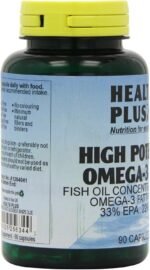 Health Plus High Potency Omega-3 EPA 1000mg (33:22) Fish Oil Supplement - 90 Capsules - Image 7