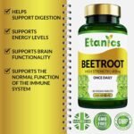Beetroot Tablets | High Strength 400mg Vegan Supplement | Blood Pressure & Digestion Support | Nitric Oxide Superfood Booster | Suitable for Vegetarians and Vegans - Made in The UK - Image 3