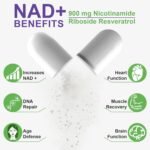 Liposomal NAD Supplement with Trans Resveratrol,80 Capsules + 900mg,NAD Resveratrol Supplement for Support Cellular Energy & Healthy Aging - Image 3