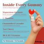 Kids Bedtime Gummies (30 Gummies) Magnesium Glycinate, L-Theanine, Chamomile, Lavender, Tart Cherry, Vitamins B6 & D3 Natural Relaxation & Sleep Support Vegan, Sugar-Free, Strawberry Flavour - Image 3