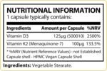 Vitamin D3 5000 IU with K2 100μg | 1-A-Day | 60 High Strength Vitamin D Tablets | MK-7 Menaquinone | Vitamin D3 | Bone, Immune & Heart Support | Supplements for Adults - Image 3
