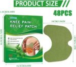 Falafoty 48Pcs Knee Pain Relief Patches, Natural Herbal Wormwood Knee Patches, Heat Patches for Arthritis, Relieves Muscle Soreness in Knee, Back, Neck, Shoulder - Image 3