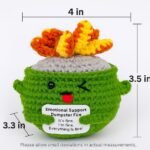 Emotional Support Dumpster Fire Crochet, Handmade Crochet Dumpster fire, for Stress Relief & Anxiety Comfort, Funny Desk Decor, Dumpster Fire Desk Accessaries (Green Plus) - Image 5