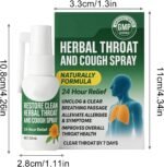 Soothing Throat Spray,Gentle Plant-Based Natural - Lung Cleansing Sprays - for Women Men Kids Boys Girls Adults Teens Traveling Business Trip - Image 6