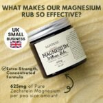 Magnesium Balm for Pain, Cramp, Sleep & Restless Legs - High Strength Magnesium Butter with Hemp Oil & Shea Butter for Sleep & Joint Relief - Organic Vegan Balm & Restless Leg Syndrome Relief - Image 3