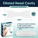 Nasal Strips 60 Pieces Nose Strips for Breathing, Relieve a Blocked Nose Due to Colds, Allergies, Snore Strips for Sports and Sleep, Nose Strips for Snoring, Snoring Strips Drug-Free - Image 3