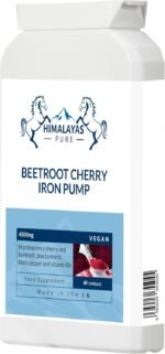 Beetroot Cherry Iron Pump Plus – 4500mg Mega Blend for Energy, Stamina & Immunity – 60 Capsules with Superfoods & Nutrient Allies - Image 4
