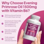 Evening Primrose Oil 1500mg | 180 Capsules | Cold Pressed Soft Gel Capsules | Contains Rich Concentrations of Gamma Linolenic Acid (GLA) - Image 3