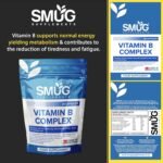 SMUG Supplements Vitamin B Complex Capsules - 60 High Strength Pills - Supports a Healthy Metabolism and Can Reduce Tiredness and Fatigue - Suitable for Men and Women - Made in Britain - Image 4