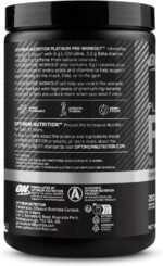 Optimum Nutrition ON Platinum Pre Workout Advanced with l-Citrulline, Beta-Alanine and Caffeine, Blue Raspberry, 20 Servings, 420 g - Image 3