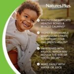 NaturesPlus Animal Parade MagKidz Children’s Magnesium Supplement - Natural Cherry Flavour, Teeth, Bones and Muscle Support for Children's Health - Gluten Free, Vegan - 171 g Powder - Image 4