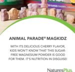 NaturesPlus Animal Parade MagKidz Children’s Magnesium Supplement - Natural Cherry Flavour, Teeth, Bones and Muscle Support for Children's Health - Gluten Free, Vegan - 171 g Powder - Image 5