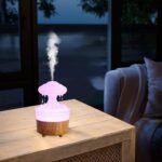 Raindrop Humidifier and Aroma Essential Oil Diffuser with 7 Color Night Light, Quiet Mist for Bedroom, Sleep Aid and Relaxation with Remote Control(White) - Image 6