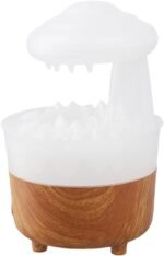 Raindrop Humidifier and Aroma Essential Oil Diffuser with 7 Color Night Light, Quiet Mist for Bedroom, Sleep Aid and Relaxation with Remote Control(White) - Image 8