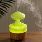 Raindrop Humidifier and Aroma Essential Oil Diffuser with 7 Color Night Light, Quiet Mist for Bedroom, Sleep Aid and Relaxation with Remote Control(White) - Image 9