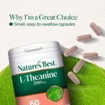 Nature’s Best L-Theanine 200mg - Small Easy-to-Swallow Capsules - 60 Capsules (2 Month Supply) - Image 4