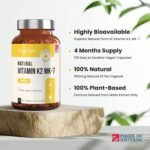 VitaBright Vitamin K2 MK7 100mcg | 120 Capsules | Vegan from Natto - NO SOYA | High Strength K2 Vitamin Supplements | VIT K MK7 for Bones & Blood Health | K2MK7 Vitamins | Made in Britain - Image 6