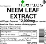 12,000mg (per Capsule) NEEM Leaf Extract 60 V Capsules - Strong One A Day - 100% Pure - No fillers Binders or Bulking Agents (60 V Capsules (2 Months Supply)) - Image 3