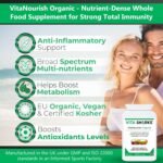 VitaNourish Organic. Nutrient-Dense Potent Vegan Whole Food Supplement for Total Immunity. Essential Vitamins & Minerals from 100% Organic Kosher Fruit, Vegetable & Herbal Blend - Image 3