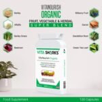 VitaNourish Organic. Nutrient-Dense Potent Vegan Whole Food Supplement for Total Immunity. Essential Vitamins & Minerals from 100% Organic Kosher Fruit, Vegetable & Herbal Blend - Image 5