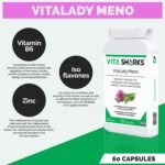 VitaLady Meno: Natural Menopause Support - 13 Vegan Herbs with B6, Zinc & Isoflavones - Kosher - Image 5
