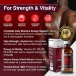 Blood Tonic with Ferrous Gluconate (Iron), Honey, Zinc & Vitamin B Complex | for Health, Energy, Immunity & Strength & Vitality | Health Tonic Liquid Supplement | 200ml Bottle | Since 1980 - Image 5