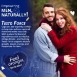 TESTO Force Testosterone Booster for Men | High Strength Natural Supplement with Ashwagandha, Ginkgo Biloba, White Musli, Tribulus | Muscle Growth, Energy, Vitality, Performance, 60 Capsules - Image 4