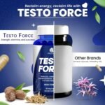 TESTO Force Testosterone Booster for Men | High Strength Natural Supplement with Ashwagandha, Ginkgo Biloba, White Musli, Tribulus | Muscle Growth, Energy, Vitality, Performance, 60 Capsules - Image 9