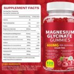 Magnesium Glycinate Gummies for Adults 120 Count - 600 MG Per Serving, Promotes Relaxation & Restful Sleep, Focus, Supports Heart & Bone Health, Raspberry Flavor, Non-GMO - Image 4