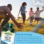 Natures Aid Fish Oil 1000mg – High Strength Omega-3 Supplement – Pure EPA & DHA – Supports Heart, Brain, Vision & Joint Health – Non-GMO – No Artificial Additives – 180 Capsules - Image 3