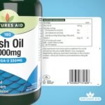 Natures Aid Fish Oil 1000mg – High Strength Omega-3 Supplement – Pure EPA & DHA – Supports Heart, Brain, Vision & Joint Health – Non-GMO – No Artificial Additives – 180 Capsules - Image 8