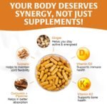 HANDPICK Turmeric Complex 7750 mg – High Strength Turmeric with Ginger, Cinnamon, Curcumin Extract, Black Pepper & Vitamin K2 + D3 – 120 Vegetarian Capsules - Image 4