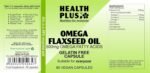 Health Plus Omega Flaxseed Oil 450mg Omega-3, Omega-6 & Omega 9 Supplement - 90 Gelatin Free Capsules - Image 3
