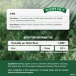 Zinc Supplement 25mg | High Strength Tablets | 60 Count | 250% NRV | Suitable for Vegans & Vegetarians | by Nature's Truth - Image 4