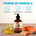 Wild Salmon Oil for Dogs & Cats - Omega 3 Fish Oil for Dogs with EPA & DHA supplements for Skin & Coat, Dandruff, Heart & Immune System, Joint and Brain Support - 250 ml - Image 3