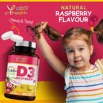 Kids Vitamin D3 1000 iu High Strength - Chewable Raspberry Flavour Vitamin D for Kids 4-12 Years, Vegan Society Registered Tablets not Gummies - 2 Months Supply - Made in The UK by YrHealth - Image 3