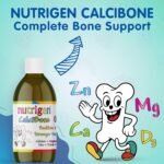 Nutrigen Calcibone Liquid for Children – Healthier and Stronger Bones – Contains Calcium, Vitamin D, Magnesium and Zinc Essential for The Bone Health. Strawberry Flavoured 150 mL. - Image 3