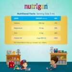 Nutrigen Calcibone Liquid for Children – Healthier and Stronger Bones – Contains Calcium, Vitamin D, Magnesium and Zinc Essential for The Bone Health. Strawberry Flavoured 150 mL. - Image 4