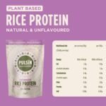 Pulsin - Natural & Unflavoured Vegan Rice Protein Powder - 250g - 8.1g Protein, 0.4g Carbs, 43 Kcal Per Serving - Low Carb, Gluten Free, Plant Based, Palm Oil Free & Dairy Free - Image 4