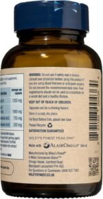 Wiley's Finest Wild Alaskan Fish Oil Peak EPA - Triple Strength Peak EPA and DHA - 1000mg Omega-3s, SQF-Certified - 30 Softgels (30 Servings) - Image 4