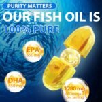 Omega 3 Capsules High Strength | Ultra Absorption |1280mg EPA & DHA per Serving | rTG Form (90% Absorbable) | Supports Heart, Brain & Eye Health | 120 Softgels - Image 5
