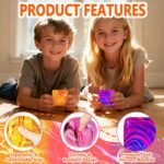 Durable Squishy Cube Squeeze Toys, Stress Cube Fidget Toy for Anxiety Relief, Not Easy to Fall Off Sensory Toys for Boys Girls Age 3+ (3 Pack 5cm Liquid Swirl Design) - Image 6
