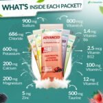 Advanced Electrolytes Sachets – High Strength Hydration Sachets with 5 Electrolytes, 5 Essential Vitamins & 500mg Taurine for Energy Support – Zero Sugar, Zero Calories – Variety Pack of 30 - Image 4