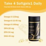 Harp Seal Oil, 120 Softgels of 500mg – Canadian Omega Blend with EPA, DHA & DPA for Heart & Brain Health - Image 5