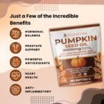 Pumpkin Seed Oil Supplement, 3000mg, 180 Softgels, Zinc, Beta-Sitosterol and Lycopene - Image 4