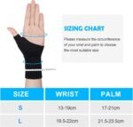 ACWOO Arthritis Gloves, Elastic Wrist Support Thumb Support Brace with Gel, Breathable Comfortable Carpal Tunnel Splint per Relieves Wrist Thumb Pain, Sprains, Tendonitis and Joint Pain (S) - Image 5