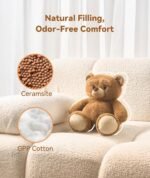 Dreamegg Microwavable Teddy Bear Heating Pad, Heat Pad for Pain & Stress Relief, Heatable Weighted Plush with Ceramic Bead Filling, Washable Cover, Safe & Comforting Gift for Women & Kids - Image 4