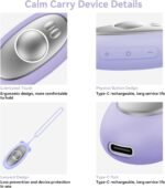 Sleep Aid Device, Microcurrent Sleep Aid for Anxiety Relief and Insomnia, Type-C Charging Calm Carry Portable for Insomnia Relief, Improve Deep Sleep(Purple) - Image 4